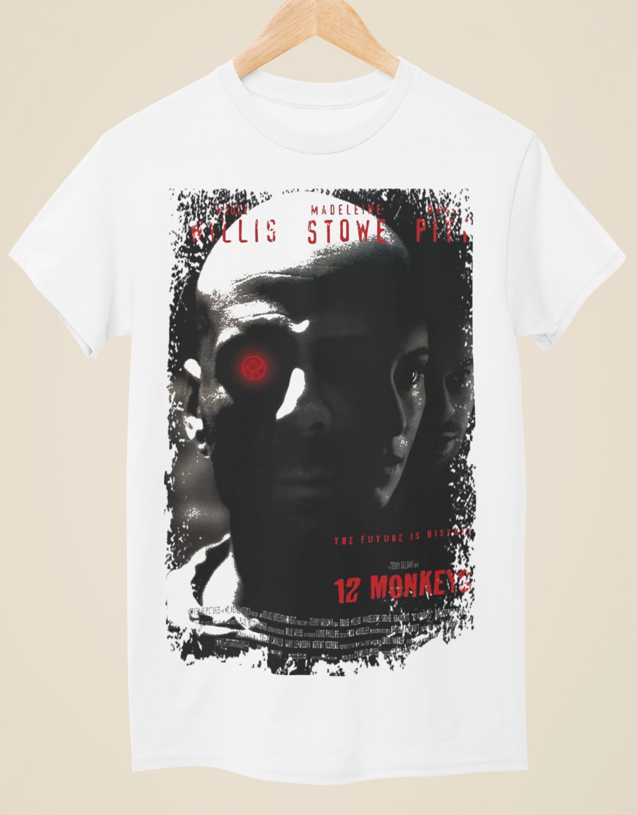 12 Monkeys Movie Poster Inspired Unisex White TShirt