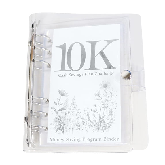12 Month Envelope Money Saving Challenge Binder, Budget Organizer for Cash Savings, Loose Leaf Binder with Cash Envelopes for Financial Planning A#046 B