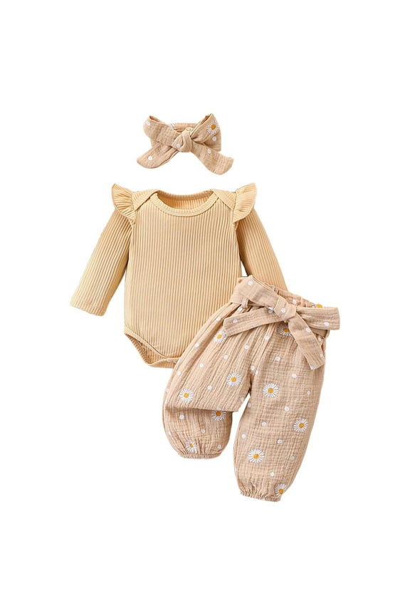 12 Month Girl Clothes Winter Baby Girl Western Clothes Cute Cow Print Short Sleeve Ruffle Romper Flare Pants Headband Cowgirl Outfit