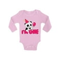 thumbnail image 1 of 12 Months Baby Birthday - Cute Baby Boy Baby Girl Shirt - Little Panda Bodysuit, 1 of 4