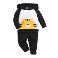 thumbnail image 1 of 12 Months Baby Boys Clothes 18 Months Boys 2PCS Fall Winter Outfits Pocket Toddler Boys Long Sleeve Hooded Top Pants Set Black, 1 of 8
