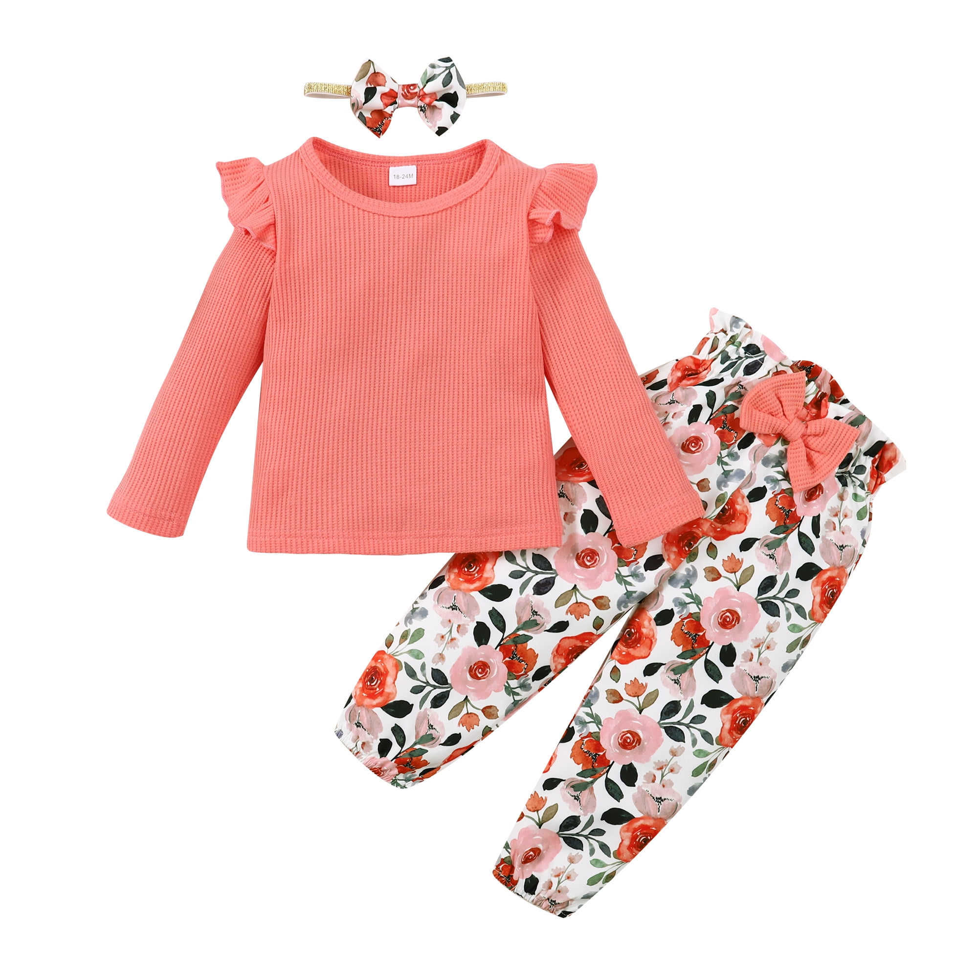 12 Months Baby Girls Clothes 18 Months Girls 3PCS Fall Winter Outfits