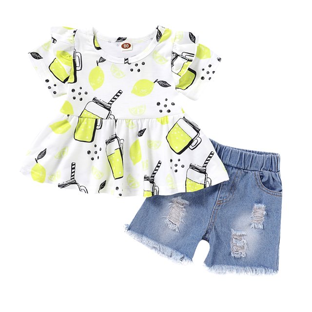 12 Months Baby Girls Clothes 18 Months Girls 2PCS Summer Outfits Set