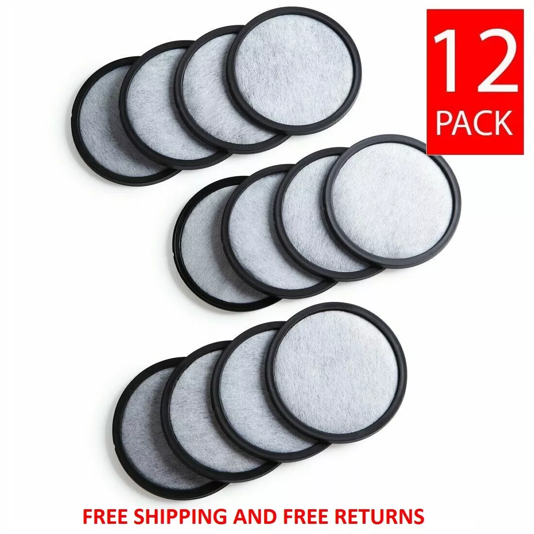 12 Mr. Coffee Replacement Charcoal Water Filter Disks For All Mr Coffee Machines