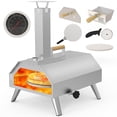 thumbnail image 1 of Portable Outdoor Pizza Oven Segmart 12" Wood Fire Pellet Pizza Oven with Rotating Oven Pizza Stone & Built-In Thermometer ,Rapid warming for Outside Backyard Camping Picnics, 1 of 10