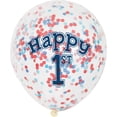 thumbnail image 1 of 12" Nautical Boys First Birthday Confetti Balloons, 6ct, 1 of 2