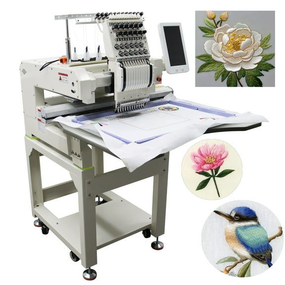 12 Needles Embroidery Machine Single Head Automatic Commercial Home Computer Control 110V