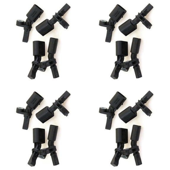 12 New ABS Wheel Speed Sensor for A2 6R 6C 9N WHT003860 003 861 003 862 WHT003863,12 x Sensor,black