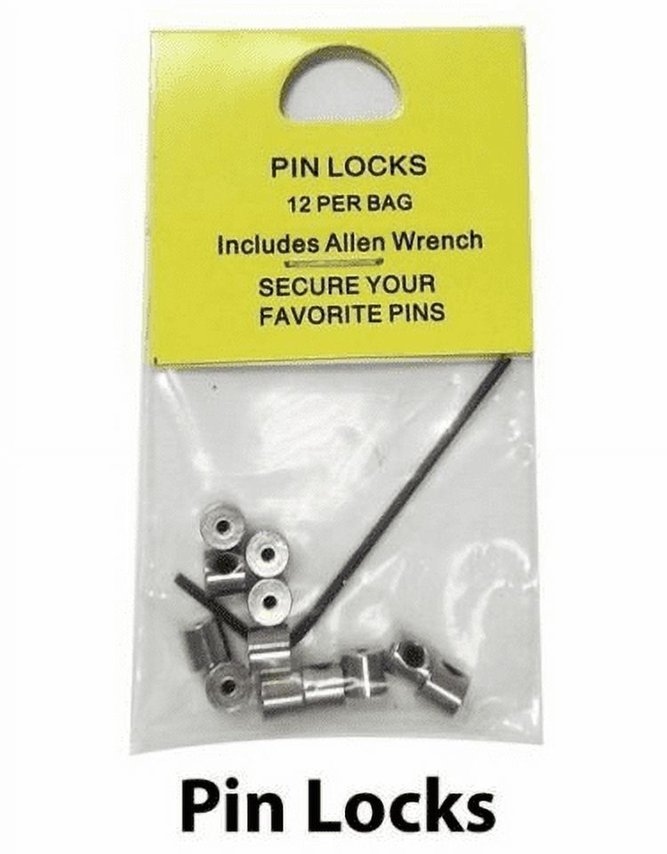12 New Design 7MM Pin Keepers/Locking Pin Backs Preset Screws (7 MM