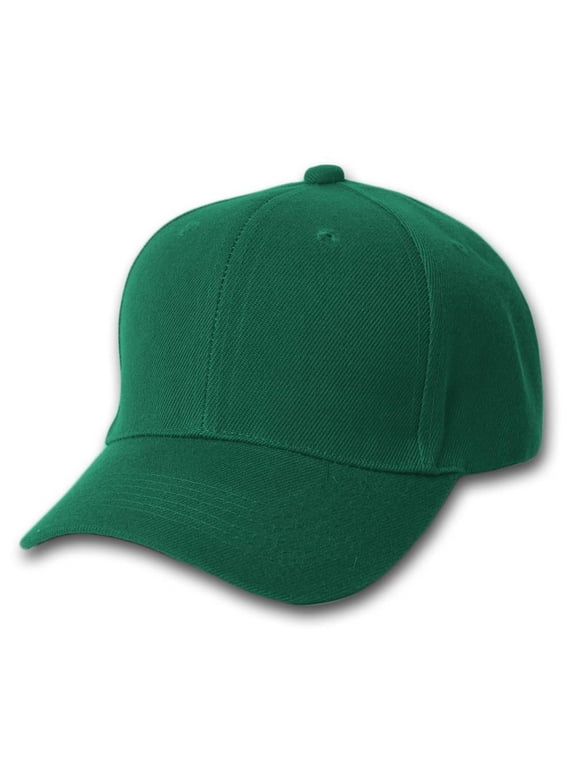 12 New Plain Forest Green Adjustable Closure Wholesale Hats