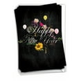 thumbnail image 1 of 12 New Year Cards Pack (1 Design, 12 Cards) - Chalk and Roses B2358ANYG, 1 of 6