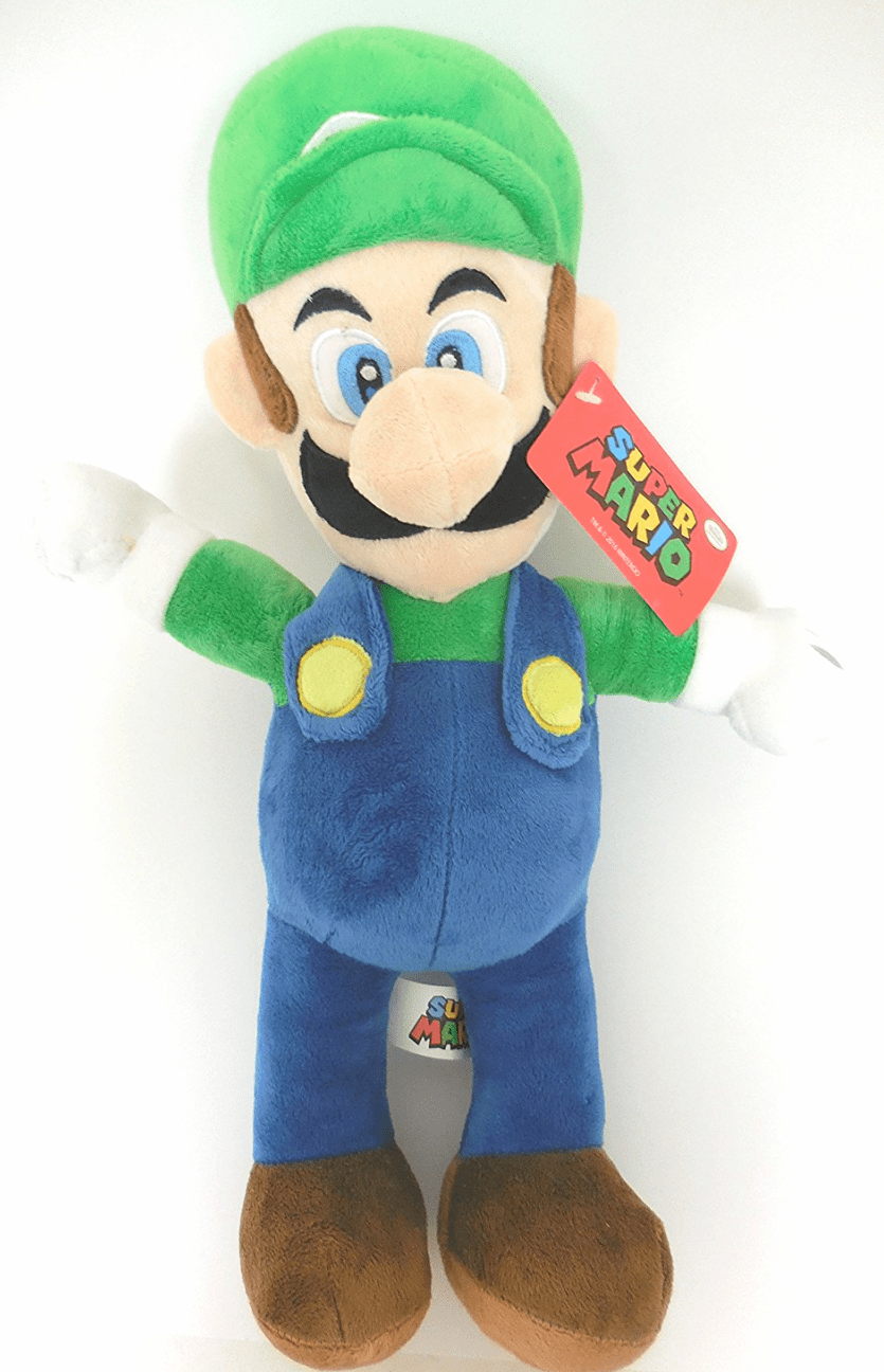 Super Mario Bros Luigi 10" Plush Stuffed Animal Toy - 2016, Plush Material, 3+ Years