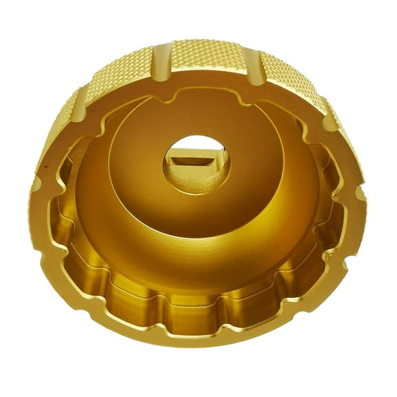 12 Notch 46mm Steel Bottom Bracket Installer Remover , Golden, 46mm
