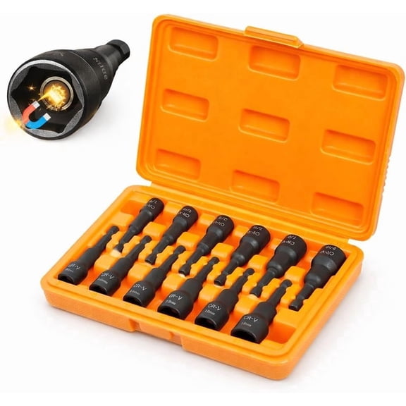 12-  Nut Driver Set -   Power Hex Nut Driver Drill Bit Master Kit, SAE & Metric, 1/4-Inch Quick-Change