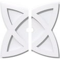 thumbnail image 1 of 12"OD x 1"ID x 4 1/2"C x 1"P Cosmo Architectural Grade PVC Contemporary Ceiling Medallion, Two Piece, 1 of 11