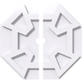 thumbnail image 1 of 12"OD x 1"ID x 4"C x 1"P Logan Architectural Grade PVC Contemporary Ceiling Medallion, Two Piece, 1 of 11