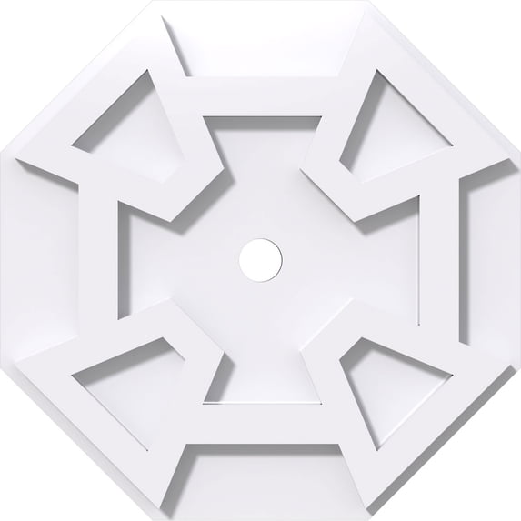 12"OD x 1"ID x 4"C x 1"P Logan Architectural Grade PVC Contemporary Ceiling Medallion