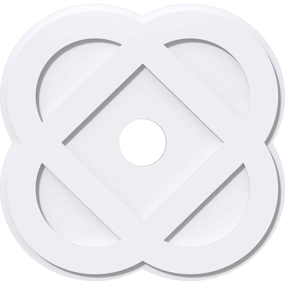 12"OD x 2"ID x 4 3/4"C x 1"P Charlotte Architectural Grade PVC Contemporary Ceiling Medallion