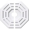 thumbnail image 1 of 12"OD x 2"ID x 4 3/4"C x 1"P Westin Architectural Grade PVC Contemporary Ceiling Medallion, Two Piece, 1 of 11