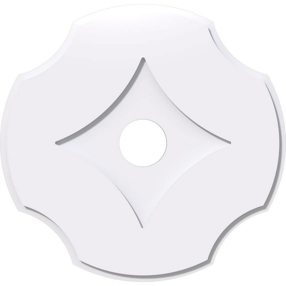 12"OD x 2"ID x 4"C x 1"P Percival Architectural Grade PVC Contemporary Ceiling Medallion