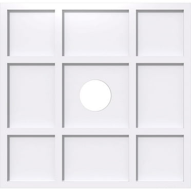 12"OD x 2"ID x 4"C x 1"P Rubik Architectural Grade PVC Contemporary Ceiling Medallion