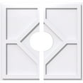 thumbnail image 1 of 12"OD x 3"ID x 4"C x 1"P Embry Architectural Grade PVC Contemporary Ceiling Medallion, Two Piece, 1 of 11