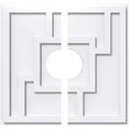 thumbnail image 1 of 12"OD x 3"ID x 4"C x 1"P Knox Architectural Grade PVC Contemporary Ceiling Medallion, Two Piece, 1 of 11