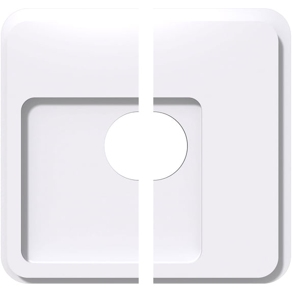 12"OD x 3"ID x 4"C x 1"P Lucan Architectural Grade PVC Contemporary Ceiling Medallion, Two Piece