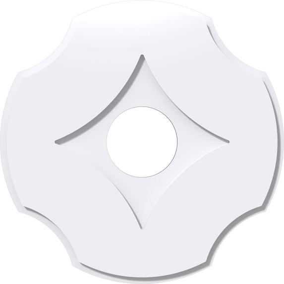 12"OD x 3"ID x 4"C x 1"P Percival Architectural Grade PVC Contemporary Ceiling Medallion