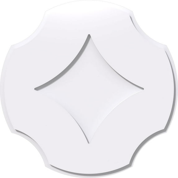 12"OD x 4"C x 1"P Percival Architectural Grade PVC Contemporary Ceiling Medallion