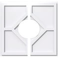 thumbnail image 1 of 12"OD x 4"ID x 4"C x 1"P Embry Architectural Grade PVC Contemporary Ceiling Medallion, Two Piece, 1 of 11