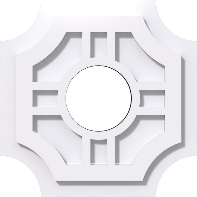 12"OD x 4"ID x 4"C x 1"P Haus Architectural Grade PVC Contemporary Ceiling Medallion