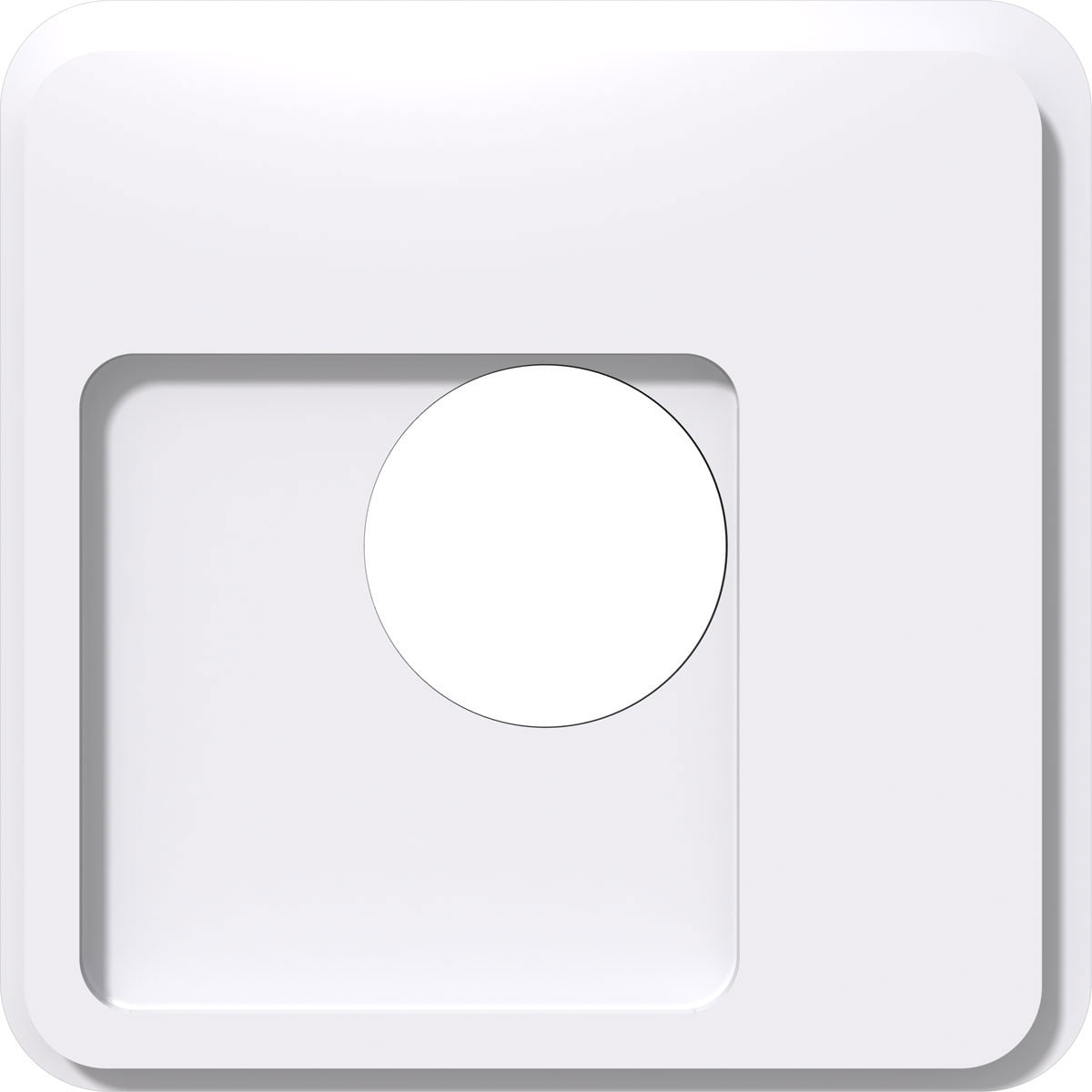 Lucan White PVC Contemporary Ceiling Medallion 12"