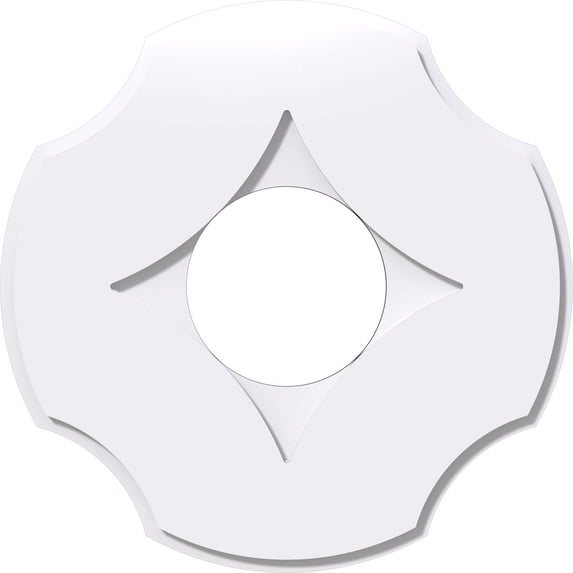 12"OD x 4"ID x 4"C x 1"P Percival Architectural Grade PVC Contemporary Ceiling Medallion