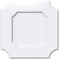 thumbnail image 1 of 12"OD x 7"C x 1"P Locke Architectural Grade PVC Contemporary Ceiling Medallion, 1 of 11