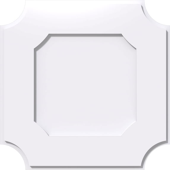 12"OD x 7"C x 1"P Locke Architectural Grade PVC Contemporary Ceiling Medallion