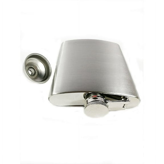 12 OZ Alcohol Pocket Hip Flask Wine Bottle Portable Funnel Stainless Steel