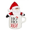 thumbnail image 1 of Evergreen 12 OZ Ceramic Cup with 5" Plush Holiday Santa, 1 of 3