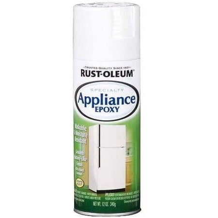Rust-Oleum White Enamel Gloss Appliance Exterior Interior Paint, 12 oz