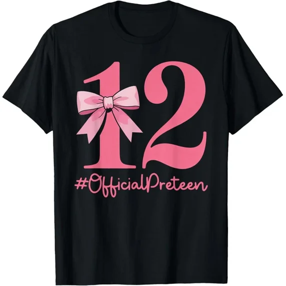 12 Official Pre-Teen 12Th Birthday Girl 12 Year Old T-Shirt Unisex S-5XL Hot Trending Shirt, Vintage Birthday Gift