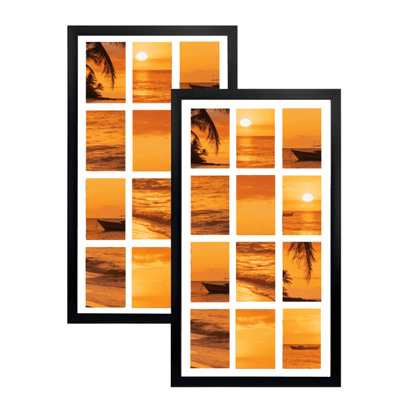 12 Opening 4x6 Collage Picture Frames for Wall Mounted, 2 Pack