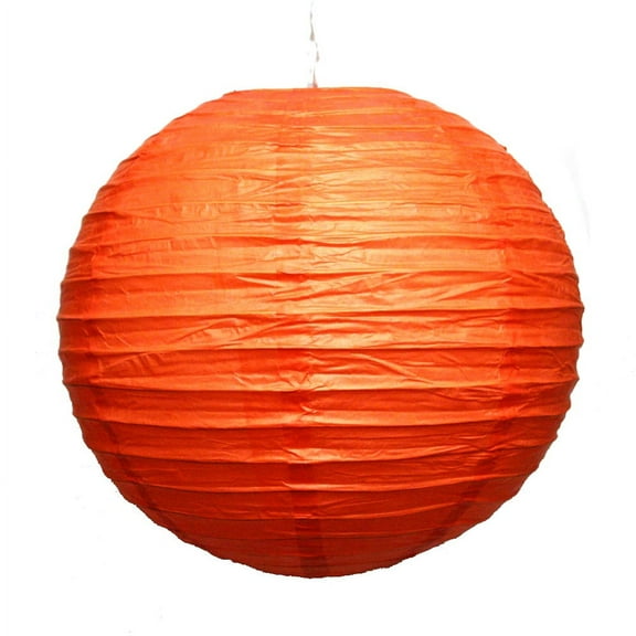 12" Orange Paper Lanterns | Package Of 6