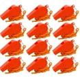thumbnail image 1 of (12) Orange Whistles w/Lanyards Emergency Loud Signal Distress Survival Plastic, 1 of 1