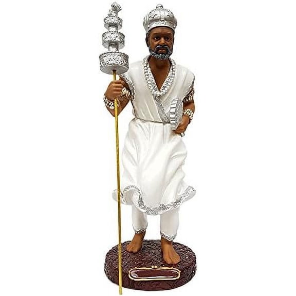 12" Orisha Obatala Statue Yoruba Santeria Seven Powers African God Lucumi
