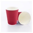 12 Ounce Disposable Coffee Cups 500 Ripple Wall Hot Cups For Coffee