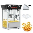 thumbnail image 1 of 12-Ounce Kettle Commercial Tabletop Popcorn Machine, 850W Nostalgia Popcorn Maker With Tempered Glass, Stainless Steel Movie Pop corn Machine for Parties/Events/Home Theater - Black, 1 of 7