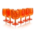 thumbnail image 1 of 12 Ounce Plastic Wine Glasses Set Of 6,Unbreakable Acrylic Wine Glasses,Reusable Colored Plastic Goblets Stackable,Dishwasher Safe Bpa Free Ideal For Parties, 1 of 8