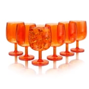 12 Ounce Plastic Wine Glasses Set Of 6,Unbreakable Acrylic Wine Glasses,Reusable Colored Plastic Goblets Stackable,Dishwasher Safe Bpa Free Ideal For Parties