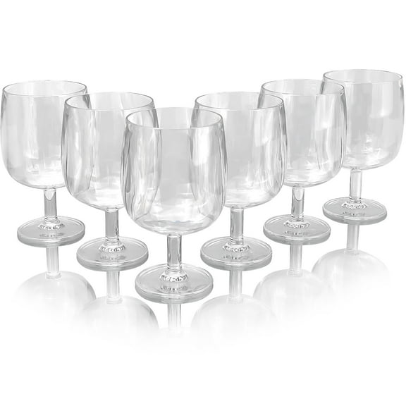 12 Ounce Plastic Wine Glasses Set Of 6,Unbreakable Acrylic Wine Glasses,Reusable Colored Plastic Goblets Stackable,Dishwasher Safe Bpa Free Ideal For Parties