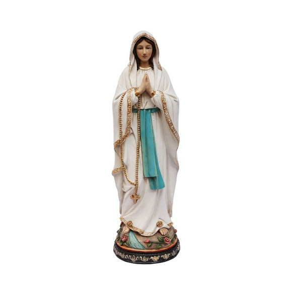 Hi-Line Gift Ltd. 12" Our Lady of Lourdes Statue Mary Figure Religious Decor